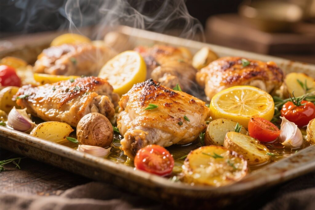 featured image for: 10 easy one pan chicken dinners for busy weeknights