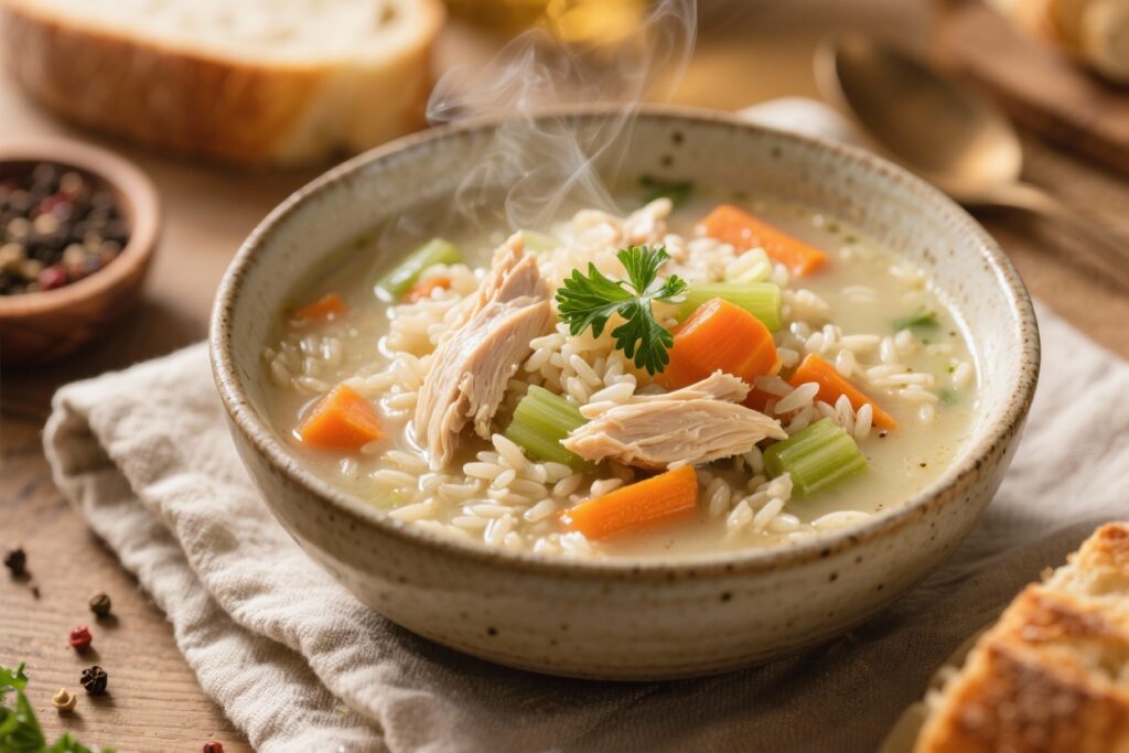 featured image for: best creamy chicken & rice soup recipe