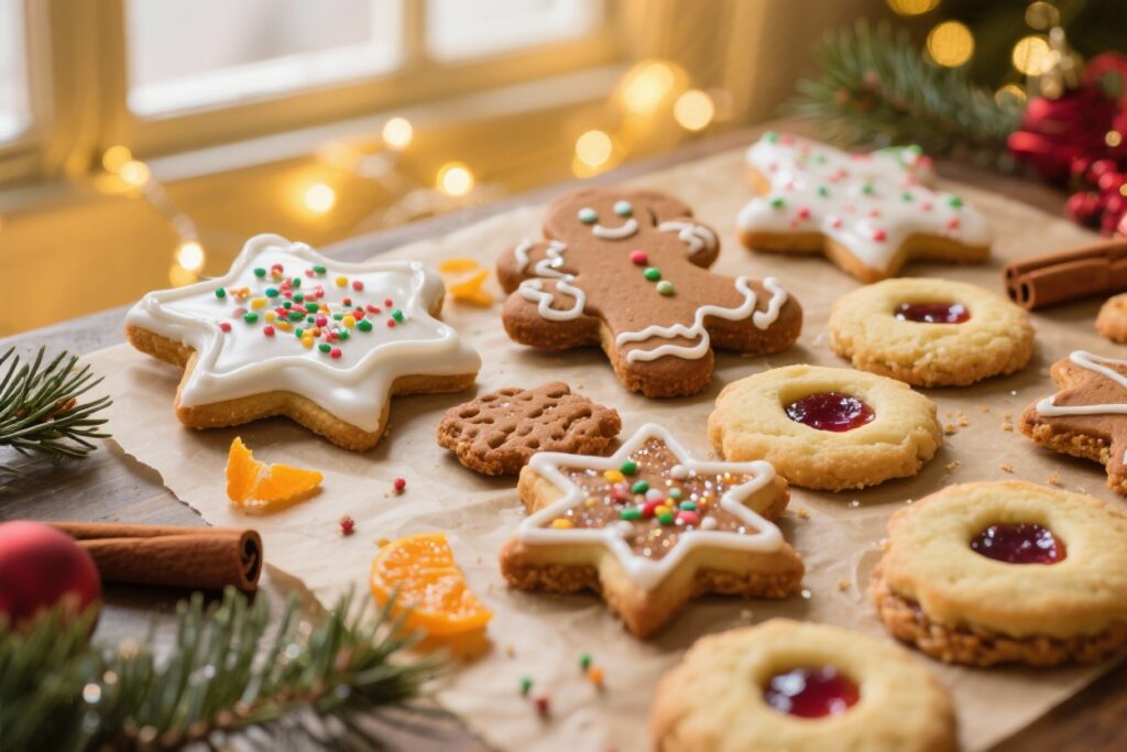 featured image for: christmas cookies decorated for cookie exchange parties (unique designs!)