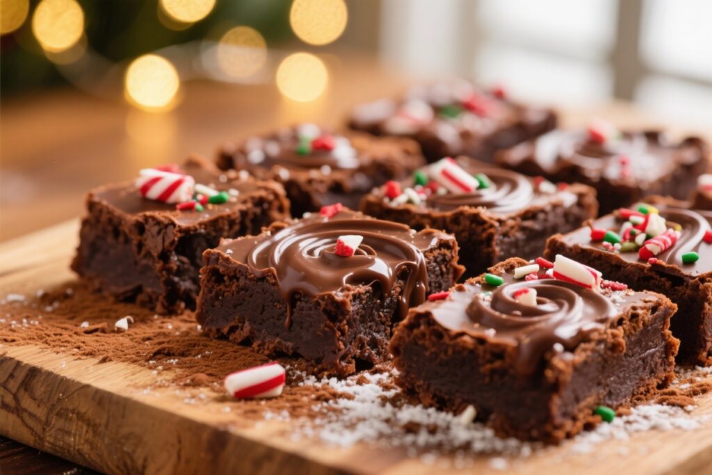 featured image for: classic christmas brownies with festive sprinkles (easy holiday favorite!)