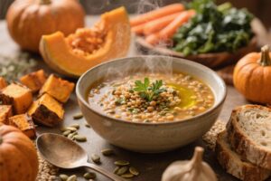 featured image for: comforting high fiber soups to boost gut health this fall