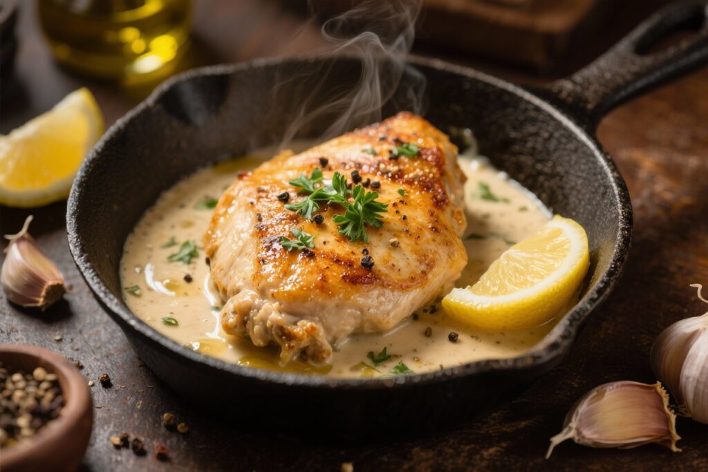 featured image for: creamy garlic chicken recipes that taste like restaurant meals