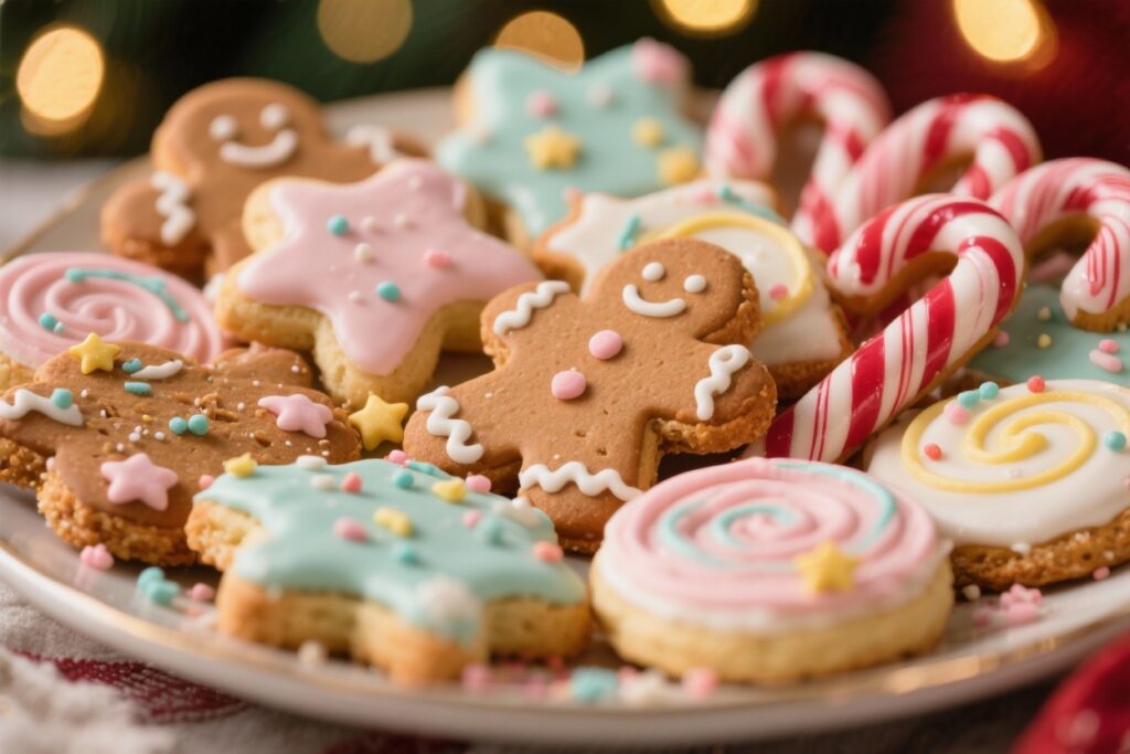 featured image for: cute & easy christmas cookies decorated for kids (no fail designs!)