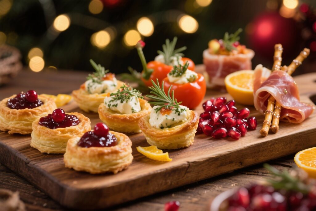 featured image for: easy christmas party appetizers (quick, festive & crowd pleasing!)
