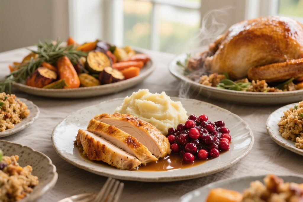 featured image for: elegant yet easy thanksgiving dinner menu for small gatherings