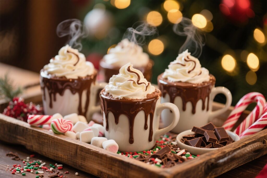 featured image for: family friendly christmas hot chocolate bar – kid approved toppings and easy diy ideas