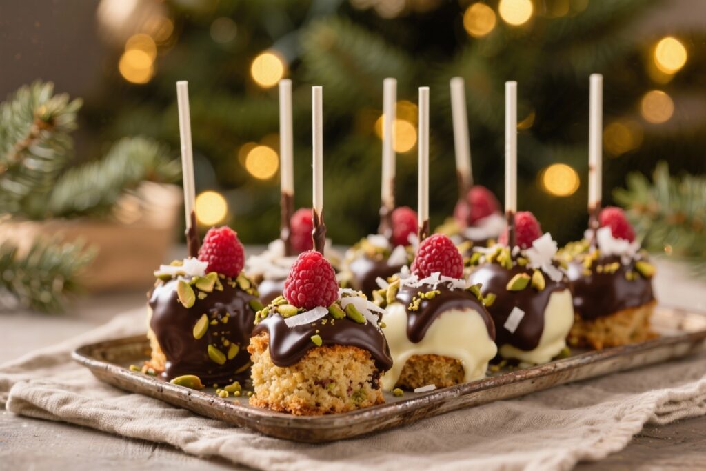 featured image for: gluten free & low sugar christmas cake pops (healthy option!)