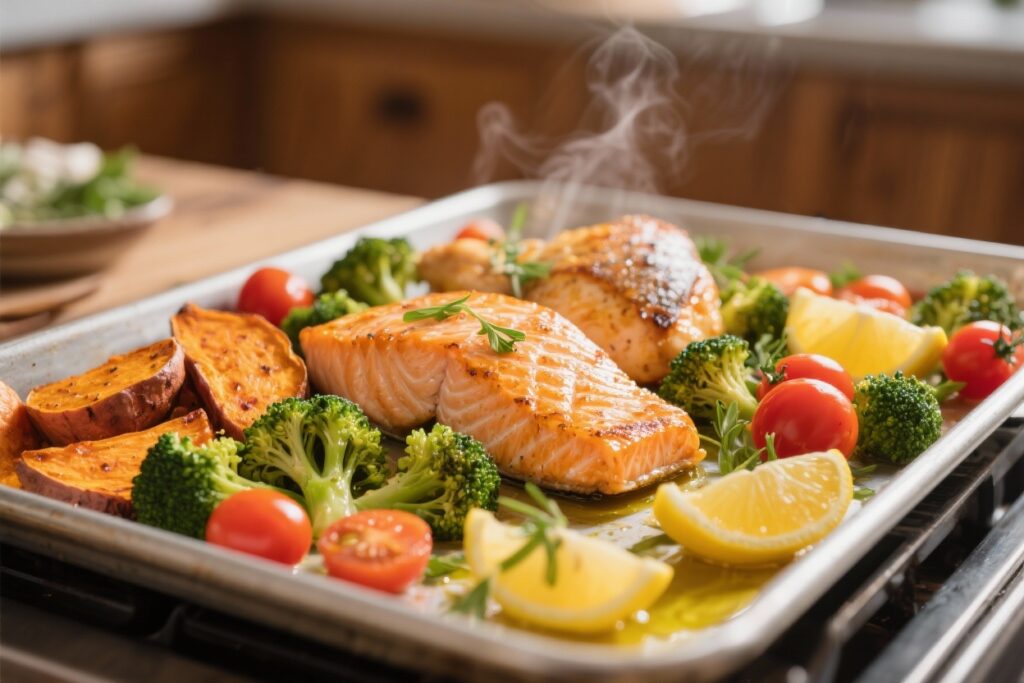 featured image for: “healthy one pan meals for easy clean up and balanced eating”