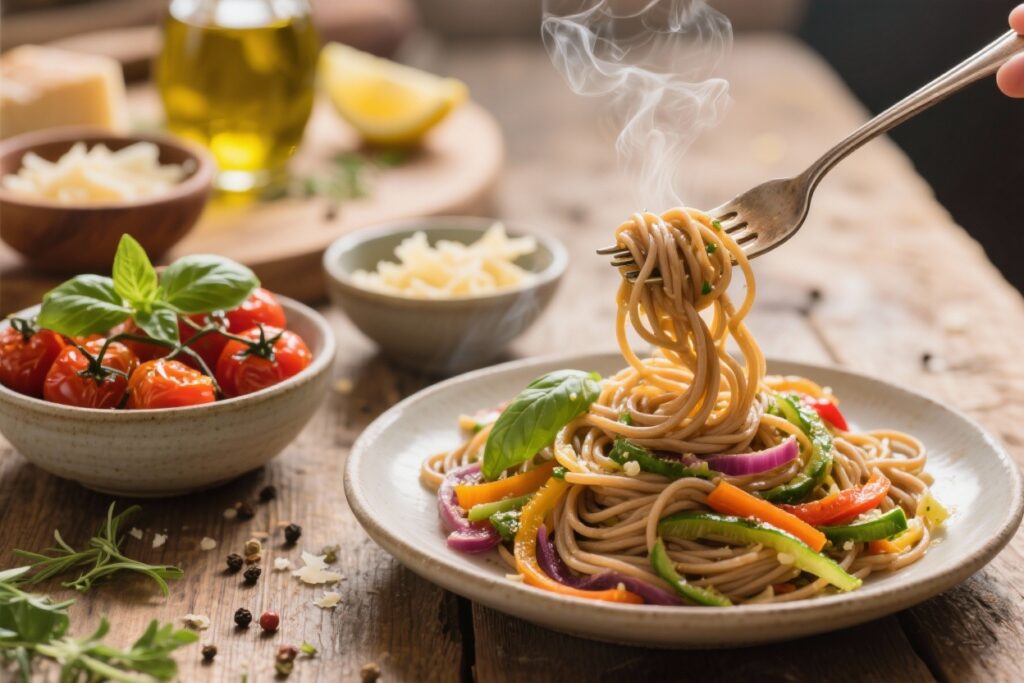 featured image for: healthy pasta recipes the whole family will love (without the guilt!)