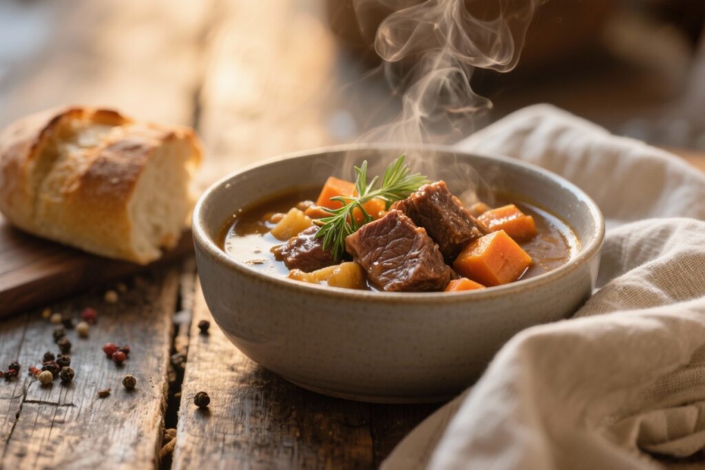 featured image for: hearty slow cooker beef stew for winter