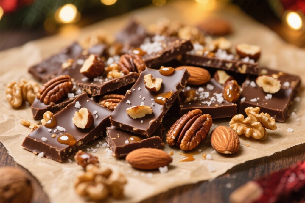 featured image for: nutty christmas cracker toffee: pecan, almond, and walnut variations