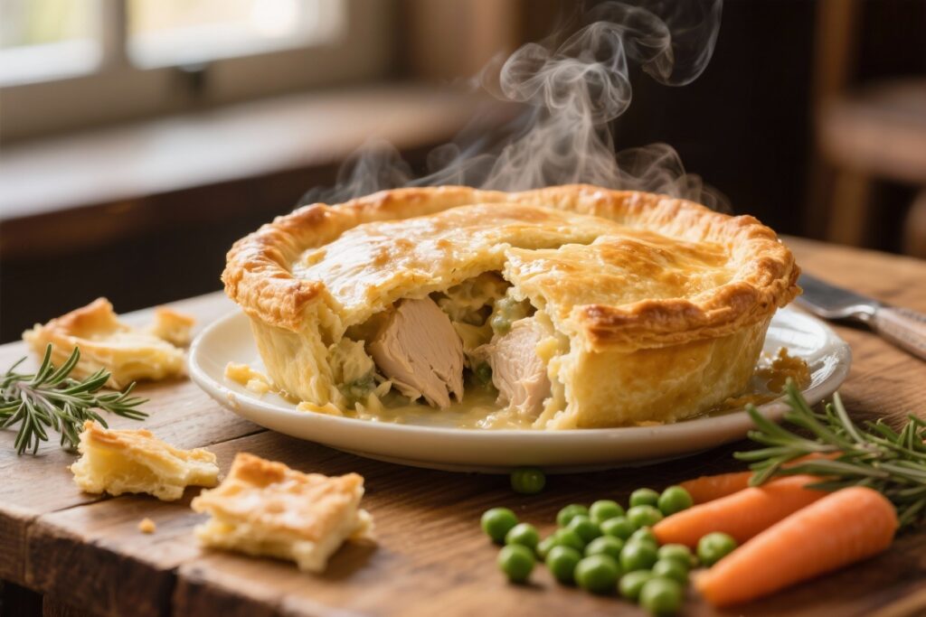 featured image for: old fashioned chicken pot pie recipe