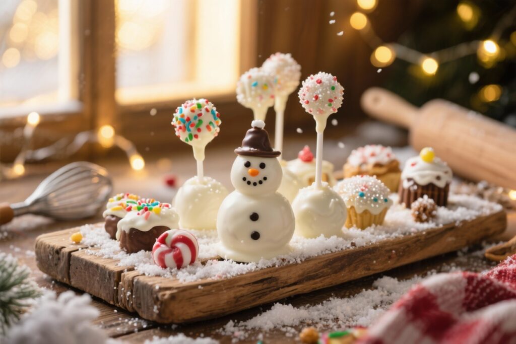 featured image for: snowman cake pops kids can help make