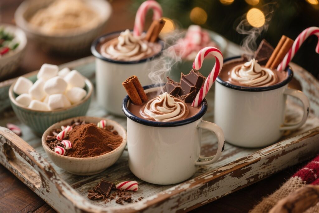 featured image for: vintage inspired hot chocolate bar for christmas parties – nostalgic recipes and presentation tips