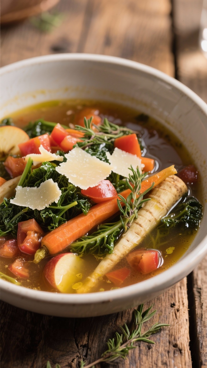 Final dish beauty shot: Three-quarter angle of a generously filled bowl showcasing the hearty, layer