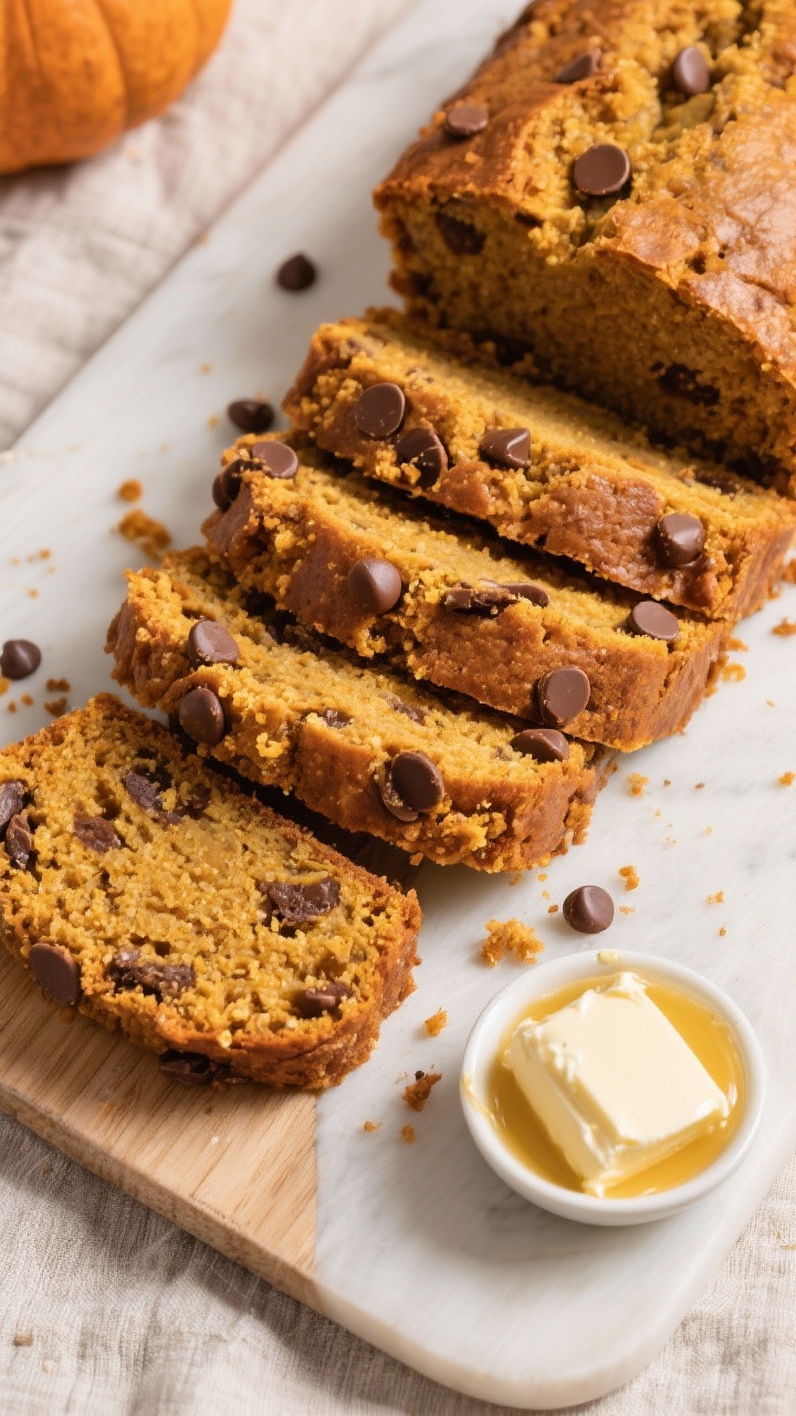 Tasty top view: Top-down slice-and-serve scene with 4–5 thick slices fanned out, showing even dist