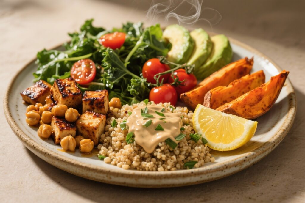 featured image for: 15 high protein vegan dinner recipes for clean eating nights