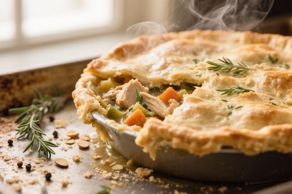 featured image for: 7 low carb chicken pot pie recipes
