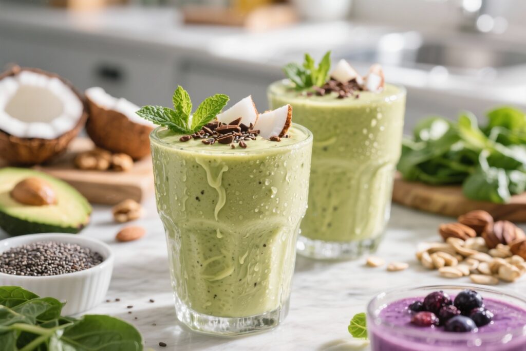 featured image for: 8 creamy keto smoothie recipes for weight loss & energy