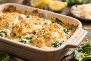 featured image for: 8 healthy chicken florentine casserole ideas