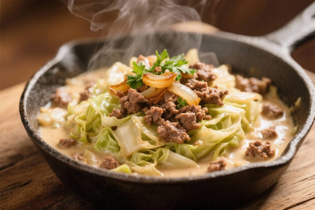 featured image for: 9 creamed cabbage and beef dishes for dinner