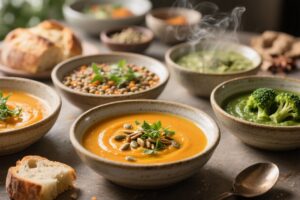 featured image for: best vegan soup recipes for meal prep & freezing