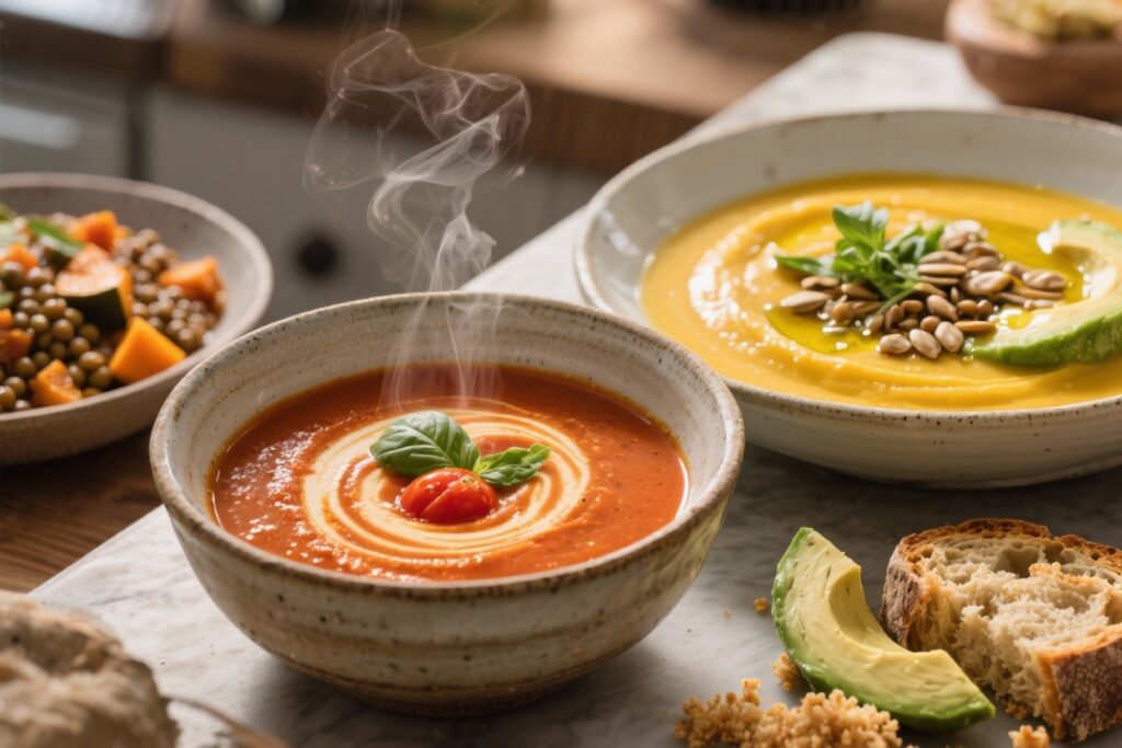 featured image for: healthy vegan soup recipes that are filling & flavorful