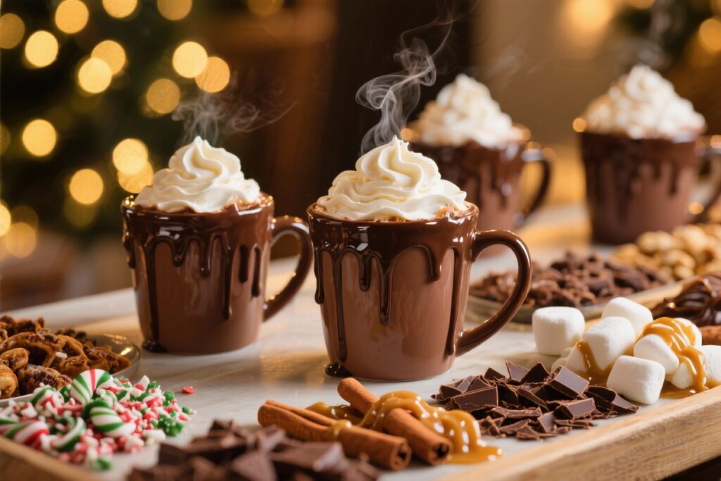 featured image for: hot chocolate bar party guide: themes, toppings & drink recipes