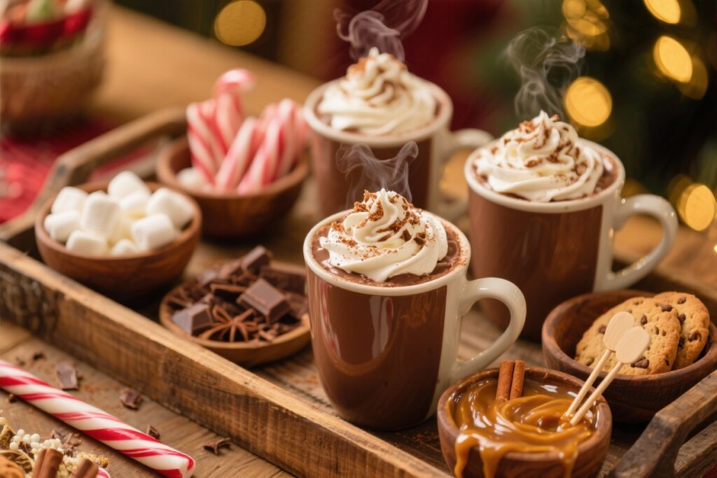 featured image for: kid friendly hot chocolate bar ideas for family gatherings