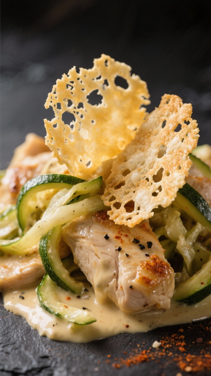 Hero close-up: Parmesan crisps as the crunch element—lacy, golden disks freshly made and cracked o