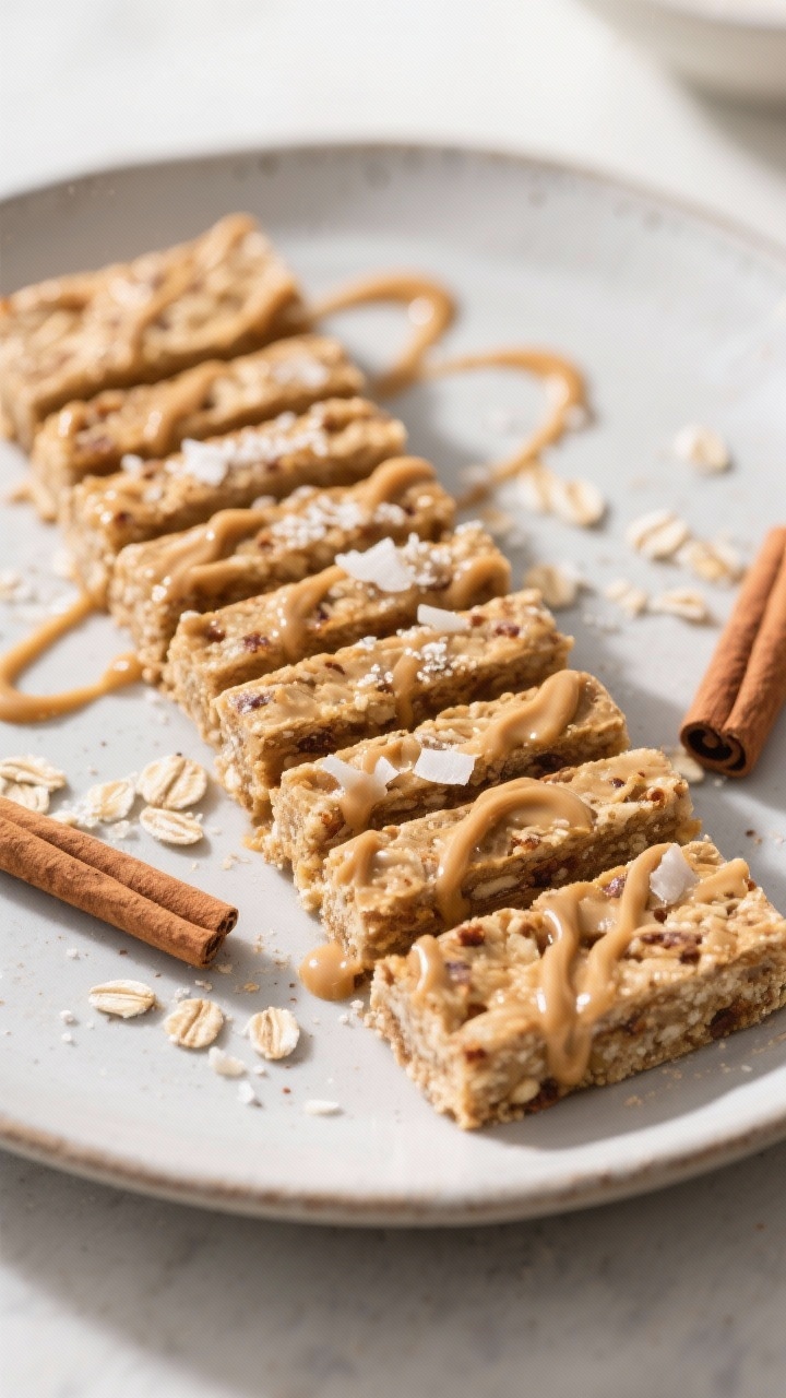 Final dish presentation: Neatly sliced bars (12 pieces) stacked slightly offset on a matte ceramic p