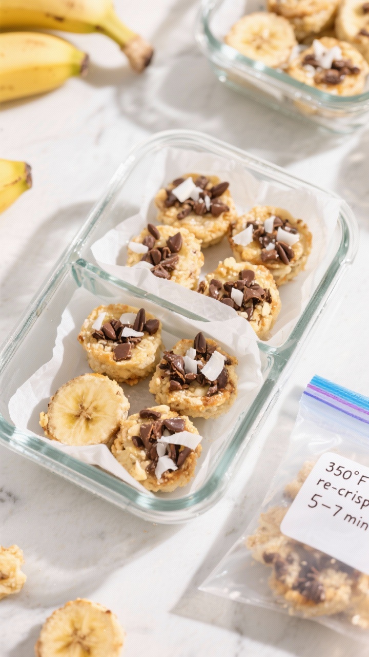 Tasty top view: Overhead snack prep scene for meal-prep—neatly filled airtight glass container wit