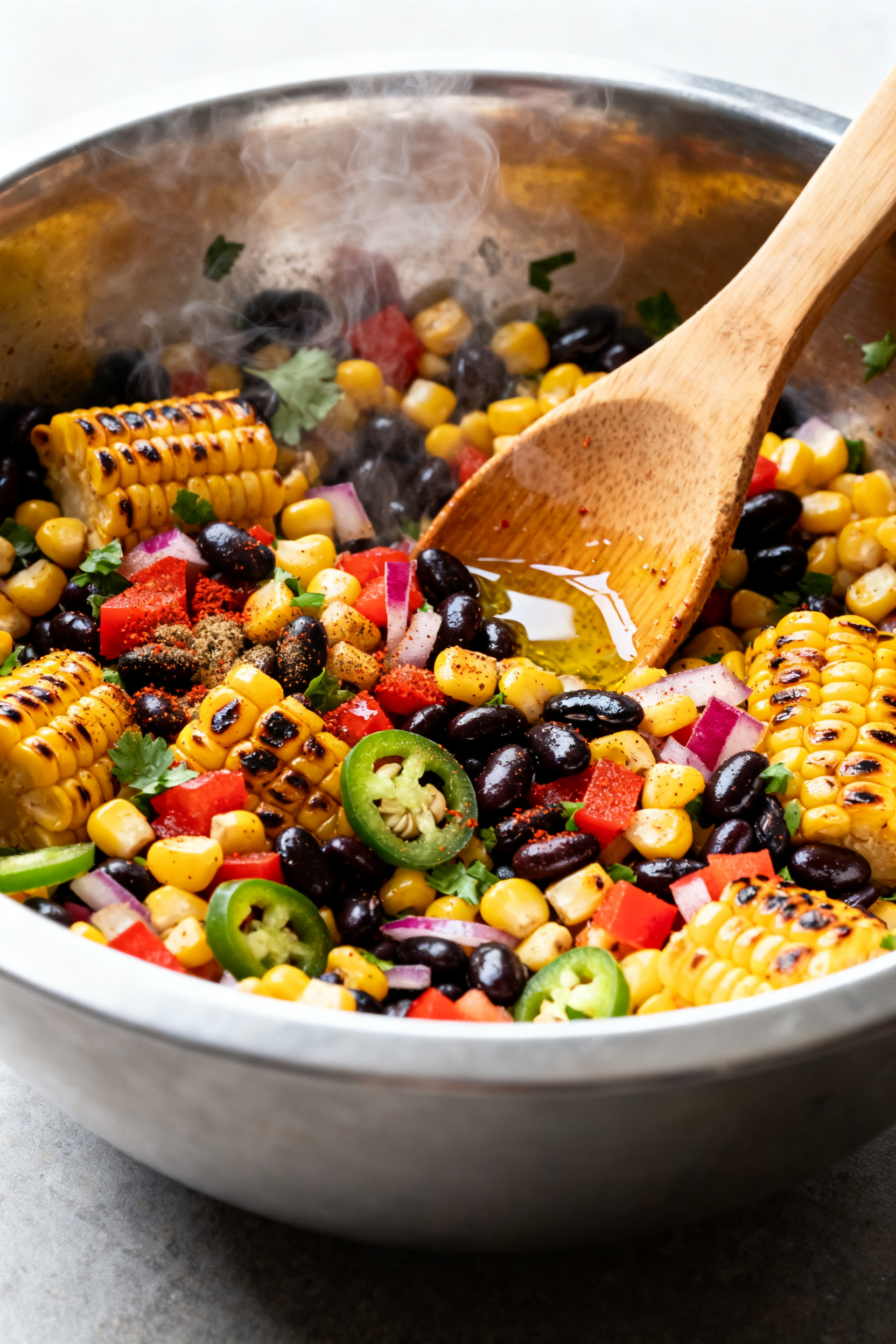 Summer Potluck Ideas — Save This for Your Next Potluck Recipe Image Cooking Process Grilled Corn And Black Bean Salad 1