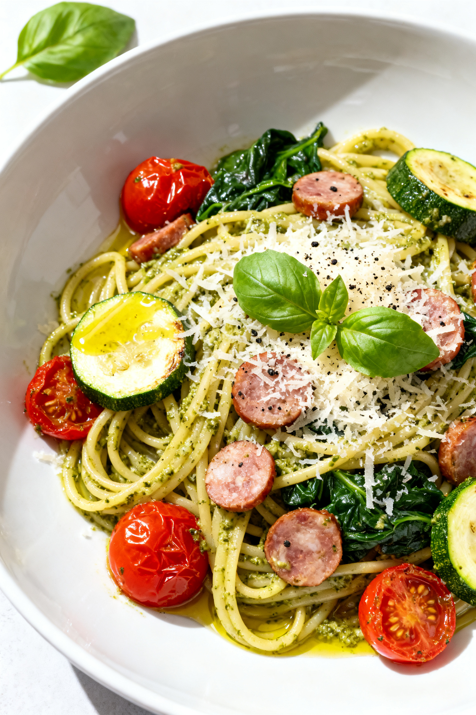 Leftover Dinner Ideas — Your Fridge Looks Empty? Make This - A Flexible, Flavor-Packed Skillet Final dish presentation: Restaurant-quality plated “Italian-Inspired” leftover skillet—al dent