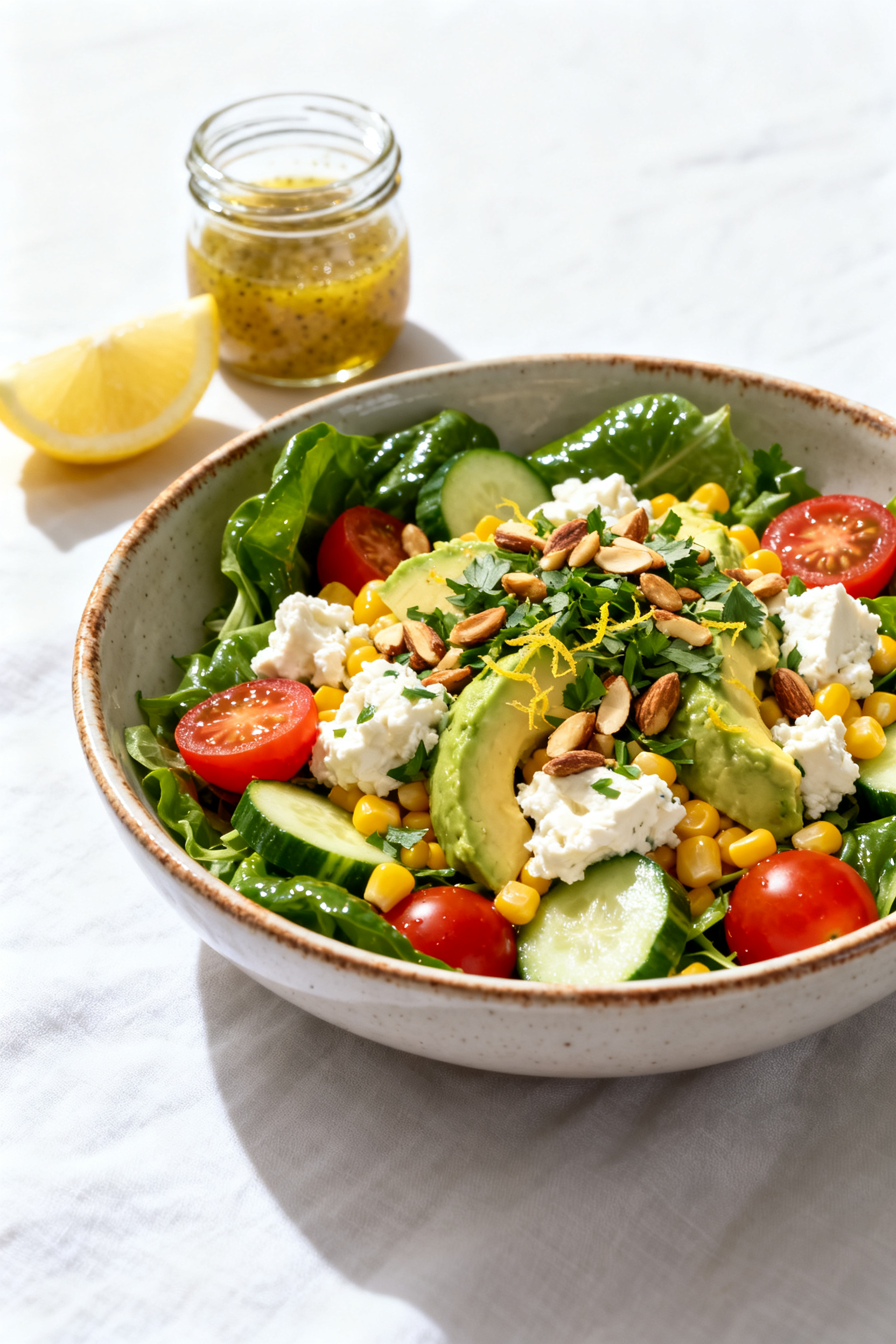 Summer Salad Recipes — Fresh Easy Summer Salad on Rotation - Crisp, Juicy, and Ready in Minutes Final dish presentation — served salad with finishing details: Beautifully plated summer salad in