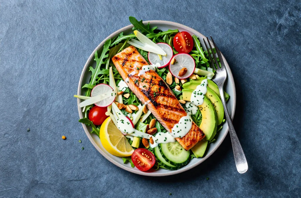 Grilled Salmon Recipes — Leftover Salmon Lunch Salad Magic