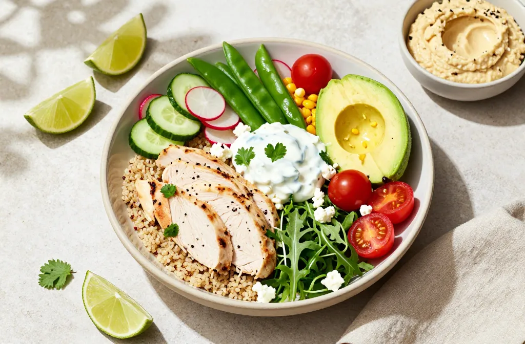 Leftover Chicken Breast Recipes — Healthy Summer Lunch Bowl Magic