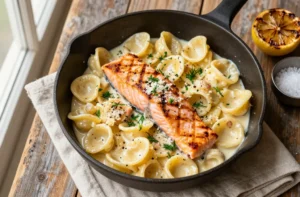 Craveable 2. Grilled Salmon Recipes — Leftover Salmon Pasta in 15 Minutes