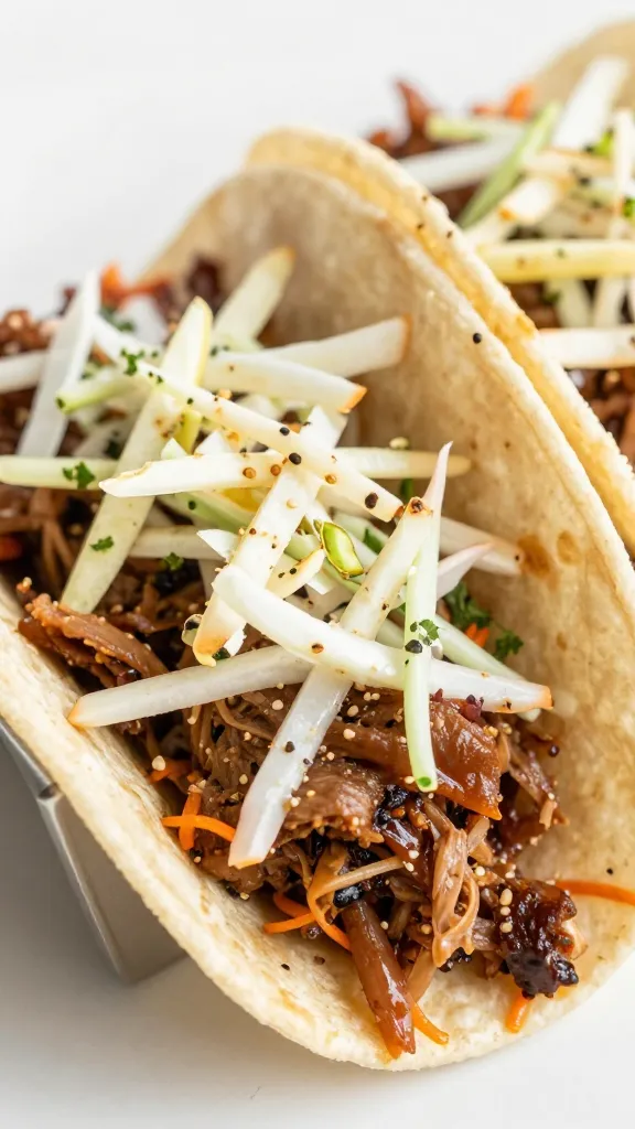crunchy slaw topping for bbq pulled pork tacos