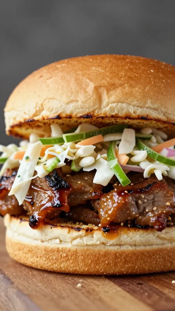bbq pork sliders with slaw on brioche buns