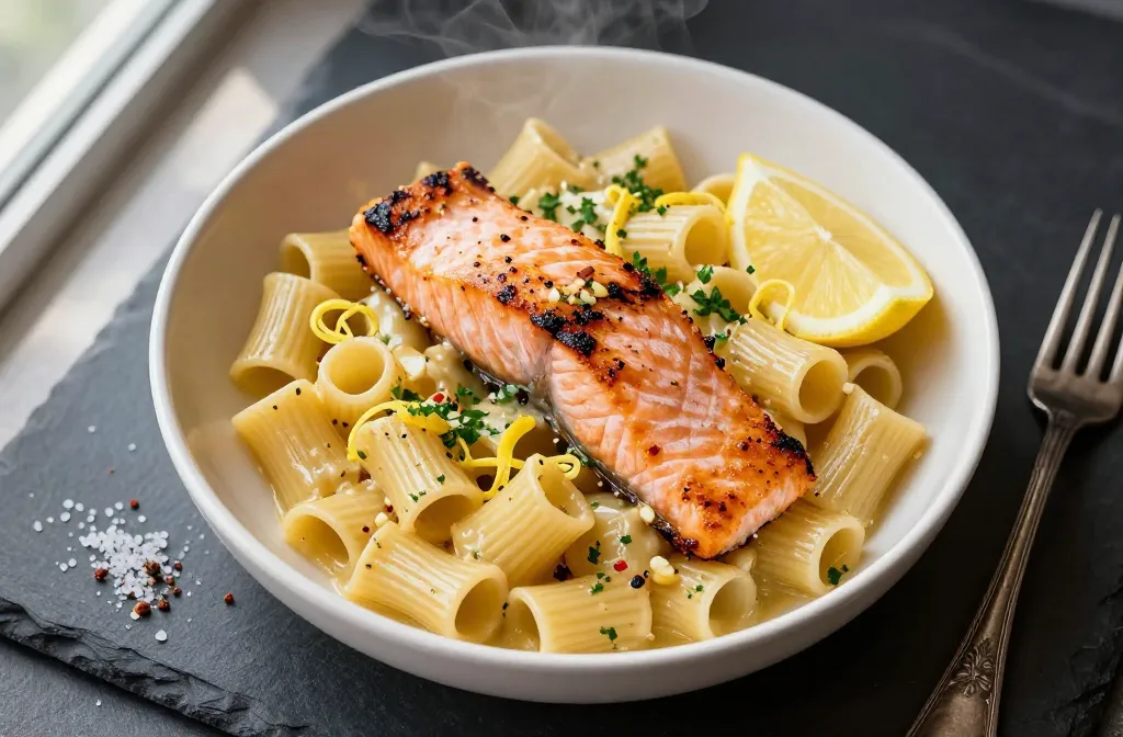 Quick Comfort Grilled Salmon Recipes — Leftover Salmon Pasta in 15 Minutes