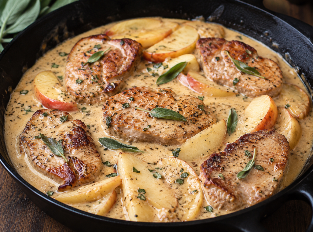 chatgpt image jul 16, 2026, 12 43 45 pmcreamy apple sage pork skillet