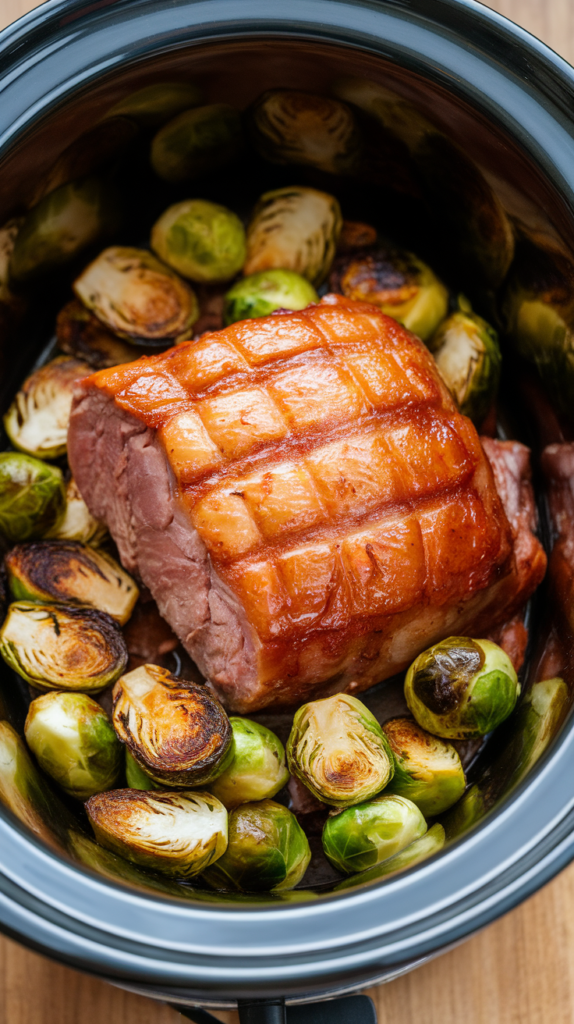 maple dijon pork and brussels sprouts3