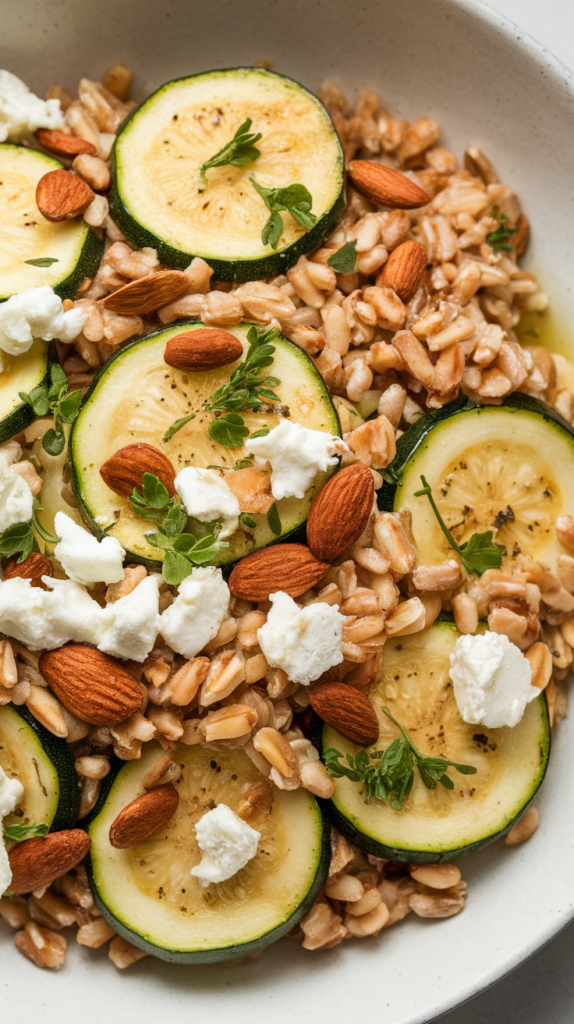 4 Easy Summer Dinners with Leftover Grilled Zucchini You’Ll Crave a photo of a warm zucchini and farro sal meuyhqxswpsx6r0bp1uorw ysxbhkvzqo6 vez9souiqw cover