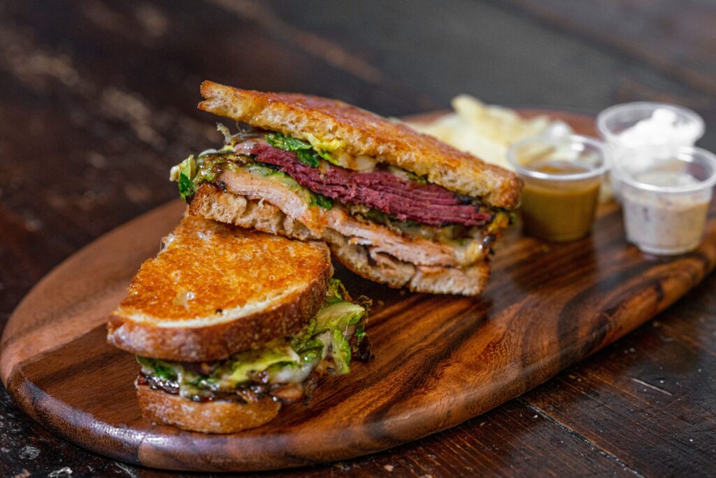 pexels alohaphotostudio 13689823maple dijon pork toasts with brussels slaw1
