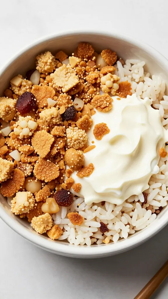 mix-and-match rice bowl bar with crunchy, creamy add-ins