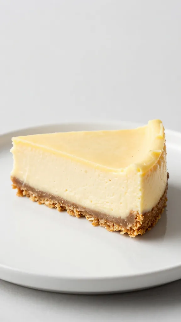 No-bake cheesecake slice on graham crust, chilled, studio lighting