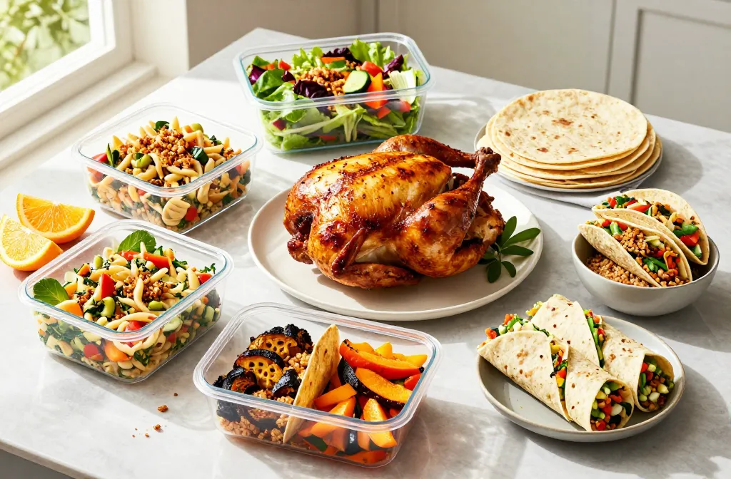 Crave-Worthy Summer Meal Prep — Leftover Rotisserie Chicken 5 Ways All Week