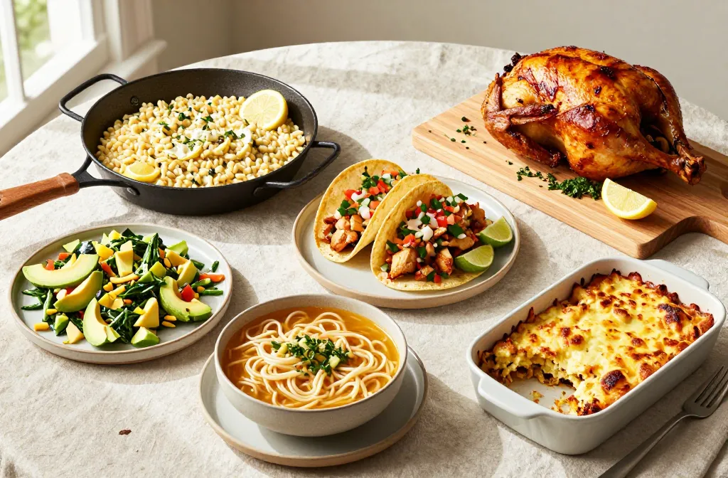 Viral Leftover Rotisserie Chicken Recipes — 5 Easy Dinners Tonight