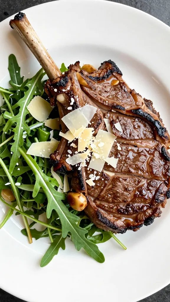 leftover ribeye salad with arugula and shaved parmesan